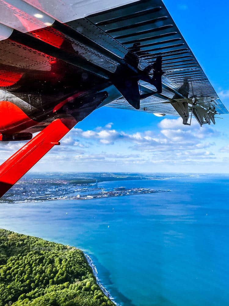 Nordic Seaplanes sightseeing. Udsigt over Aarhus