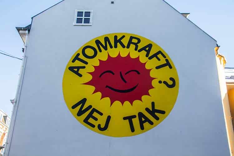 Street art Atom kraft nej tak