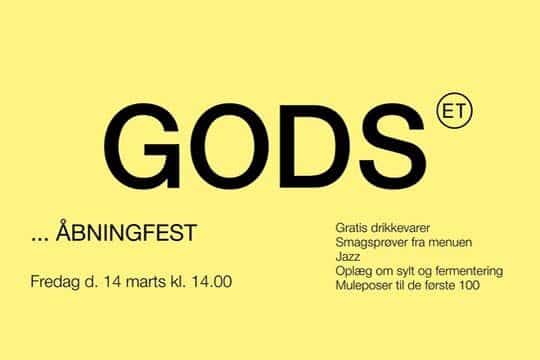 Åbningsfest på Restaurant GODS – Smag, kunst og jazz Åbningsfest på Restaurant GODS – Smag, kunst og jazz