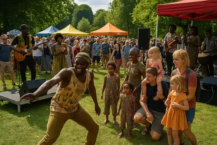 Pan African Festival Denmark i Botanisk Have - AI genereret