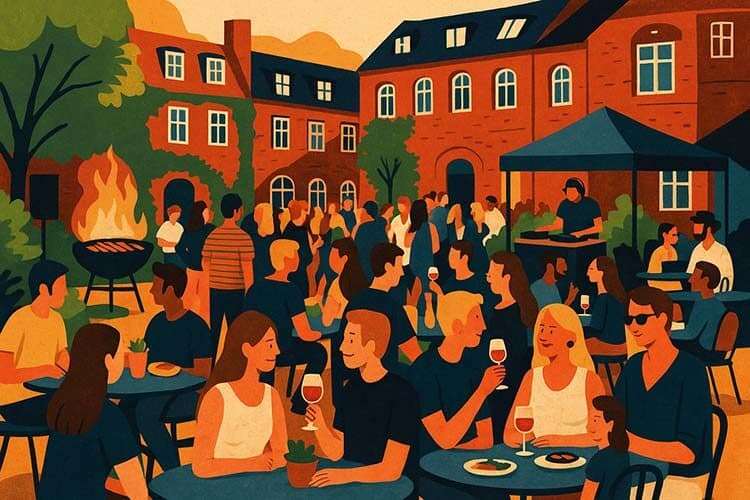 Baggårdsfest hos MasVino under Festugen