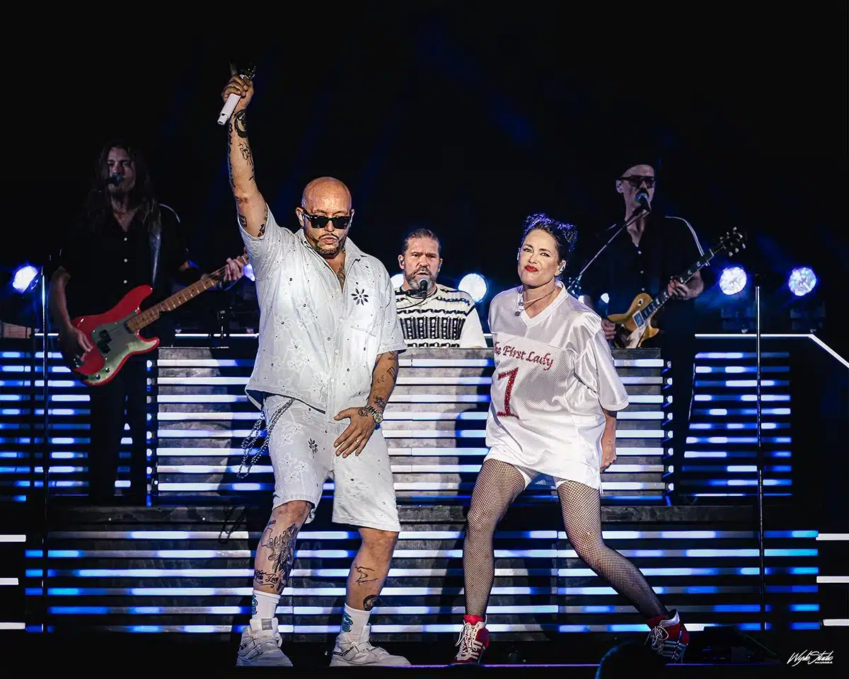 Aqua med René Dif og Lene Nystrøm i front under AQUA koncert i Tivoli Friheden