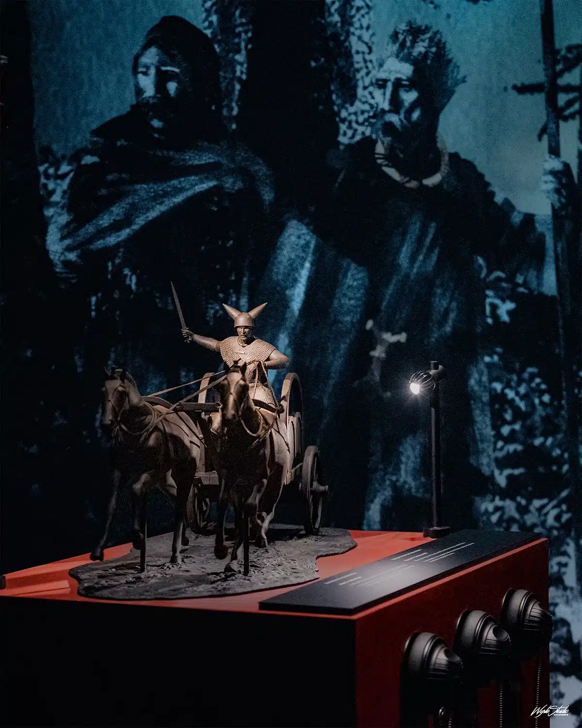 Keltisk kriger i vogn – del af Moesgaard udstilling Kelternes verden – Europas urkraft