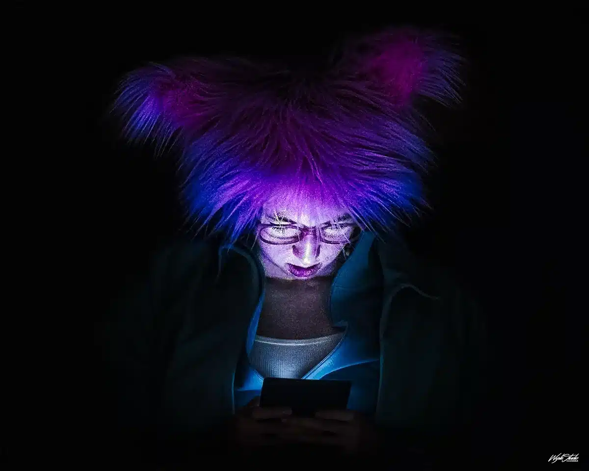 Nærbillede af karakter i Julen findes ikke på Aarhus Teater