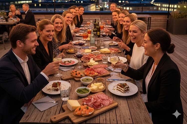 Italiensk aften og social dining på Salling Rooftop