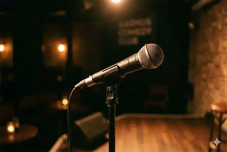 Open Mic hos Aarhus Comedy Club AI