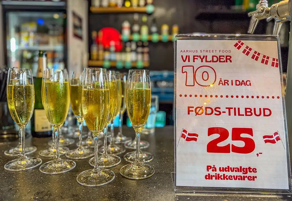 Bobler til Aarhus Street Foods 10-årsfødselsdag